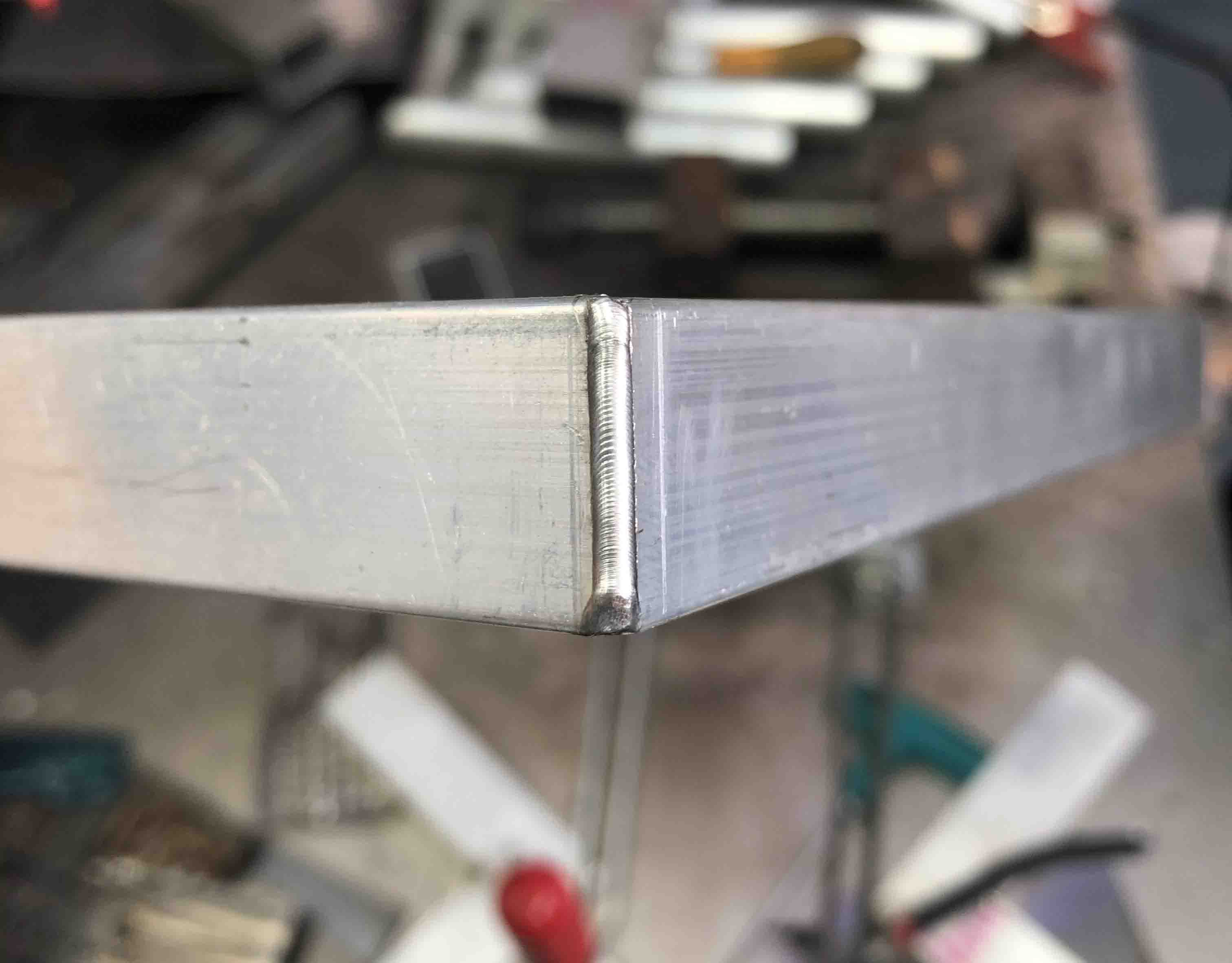 Aluminum square tube and round tube welding